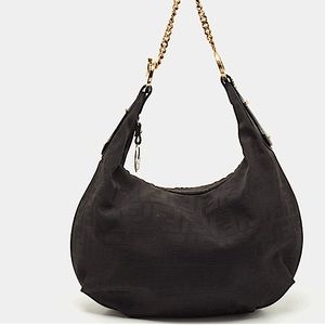 Authentic fendi chef zucca hobo bag